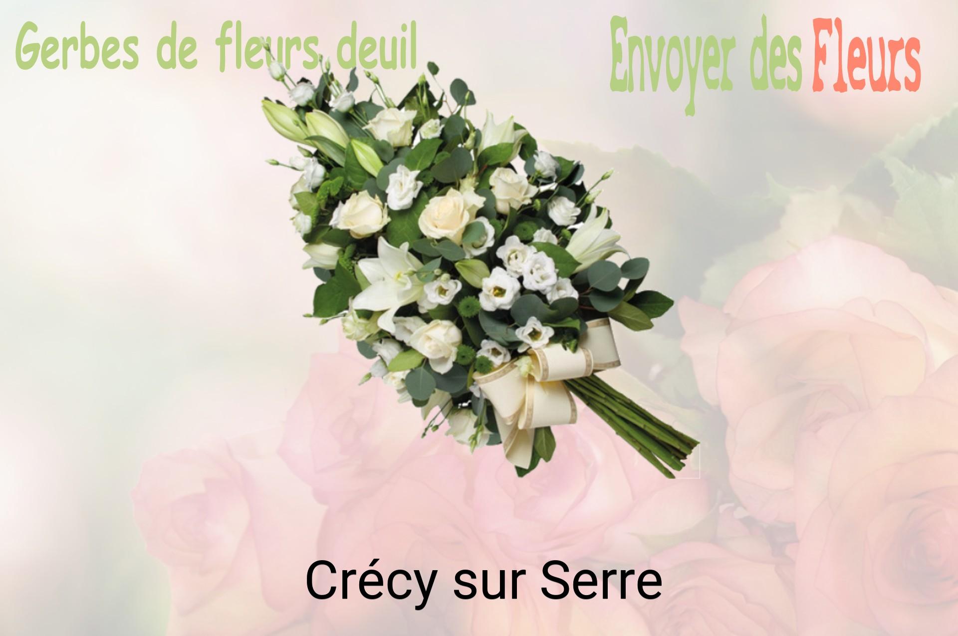 Gerbe de fleurs de deuil livrée à Crécy-sur-Serre